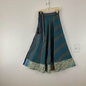 Reversible Upcycled Magic Sari Wrap Maxi Skirts